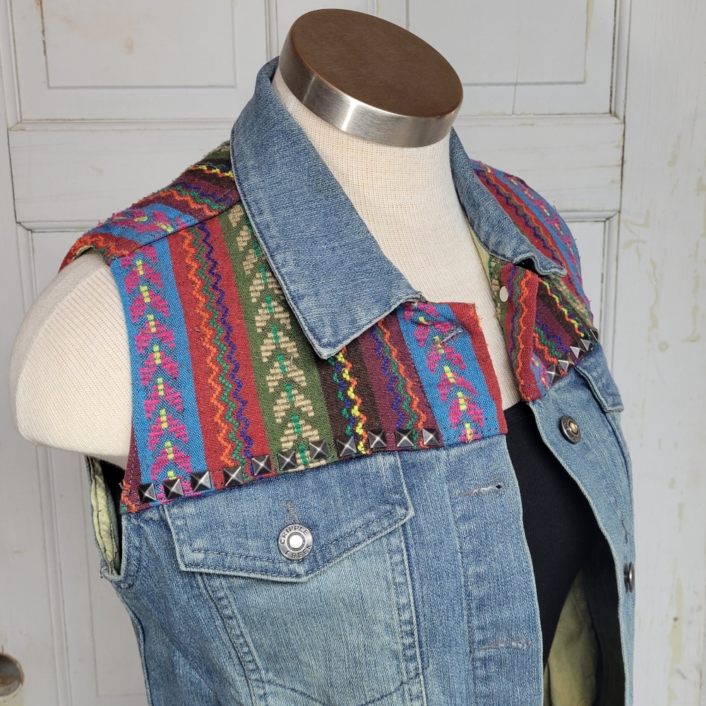 Cripple creek ranch wear denim vest size medium